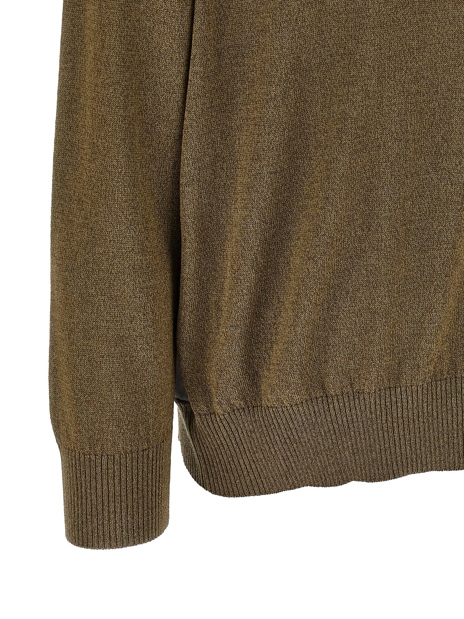 Etro Paisley Silk Insert Cardigan Green