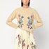 Etro Beige wool and cashmere sweater with floral embroidery Beige