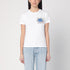 Etro White Cotton T-shirt with Contrasting Logo Embroidery White
