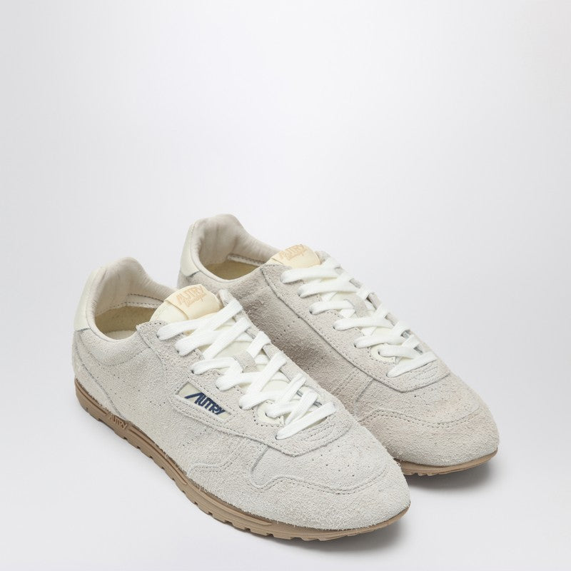 Autry Off White Windspin Shaved Suede Sneakers White
