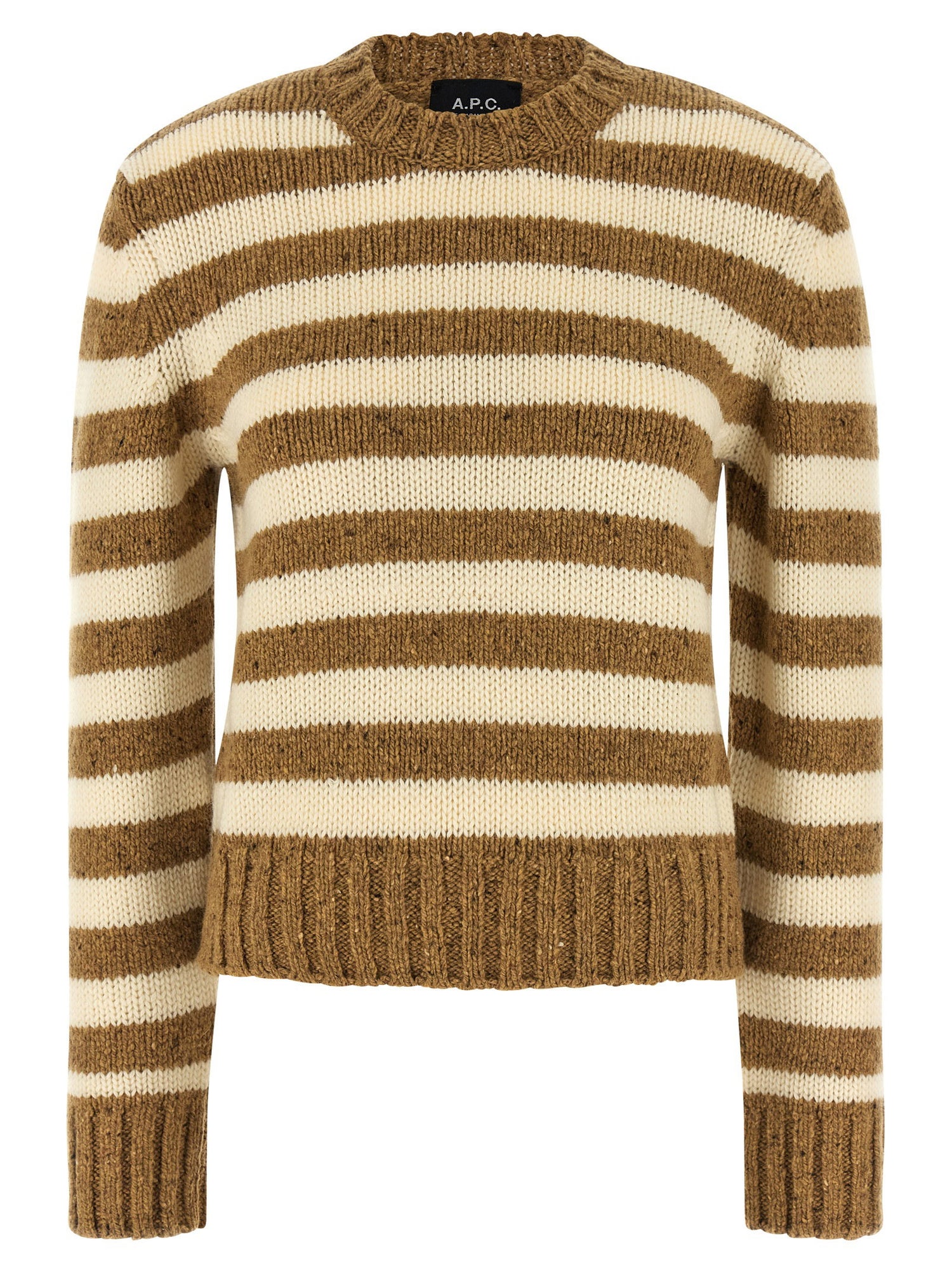 A.p.c. Striped Sweater Brown