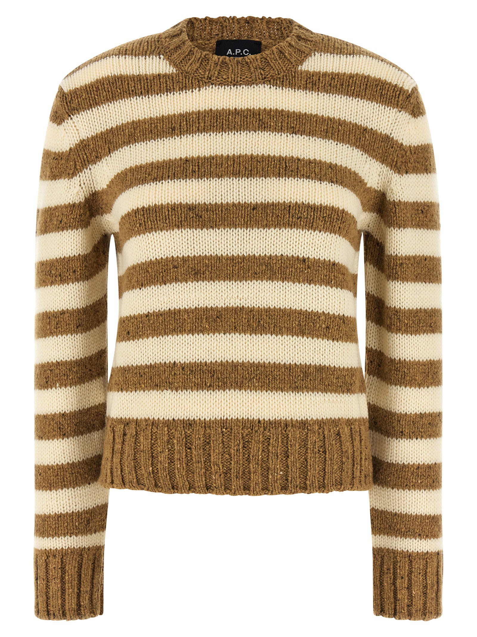 A.p.c. Striped Sweater Brown