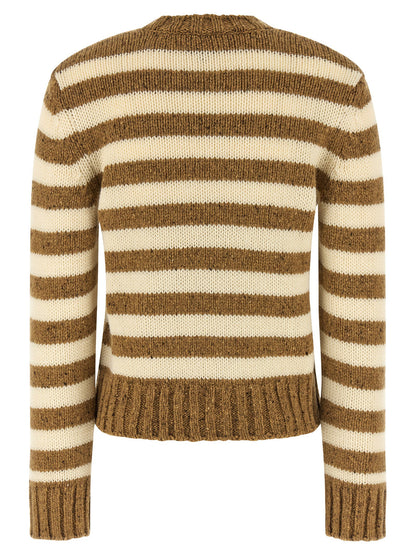 A.p.c. Striped Sweater Brown