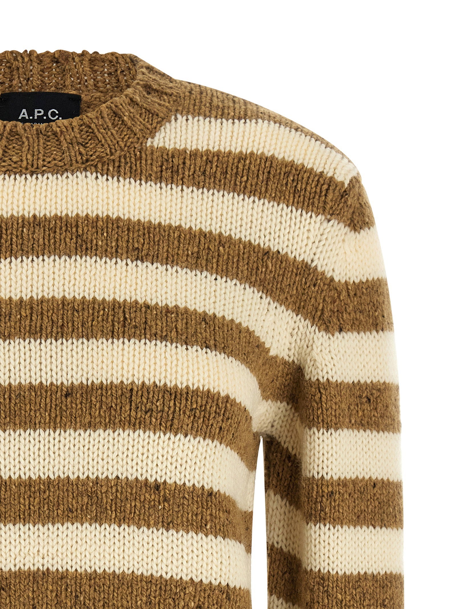 A.p.c. Striped Sweater Brown