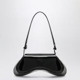 Diesel Large Patent Shoulder Bag in Black