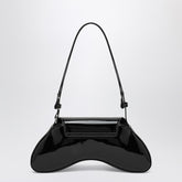 Diesel Large Patent Shoulder Bag in Black