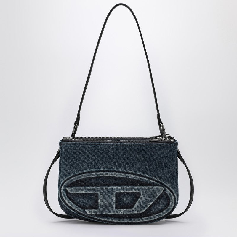Diesel 1DR Twin Blue Denim Shoulder Bag Blue