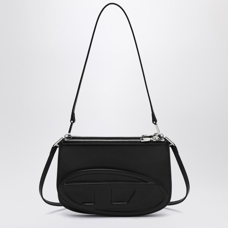 Diesel 1DR Twin Leather Shoulder Bag Black