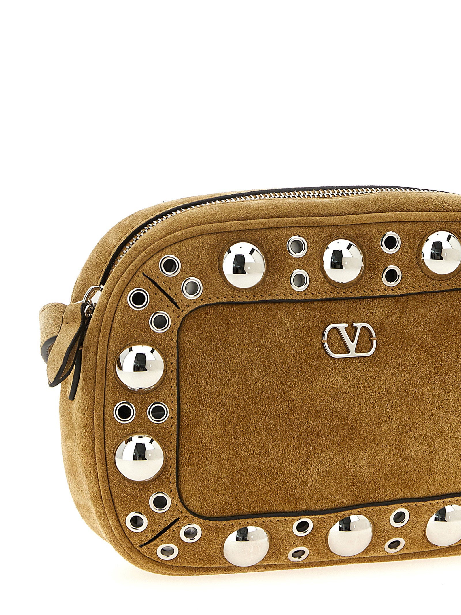 Valentino Garavani Nellcôte Shoulder Bag Beige