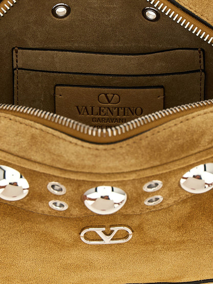 Valentino Garavani Nellcôte Shoulder Bag Beige