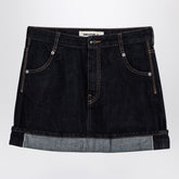 Semicouture Floriane Dark Denim Mini Skirt Blue