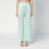Semicouture Johnny Wide-Leg Trousers in Aqua Green Green