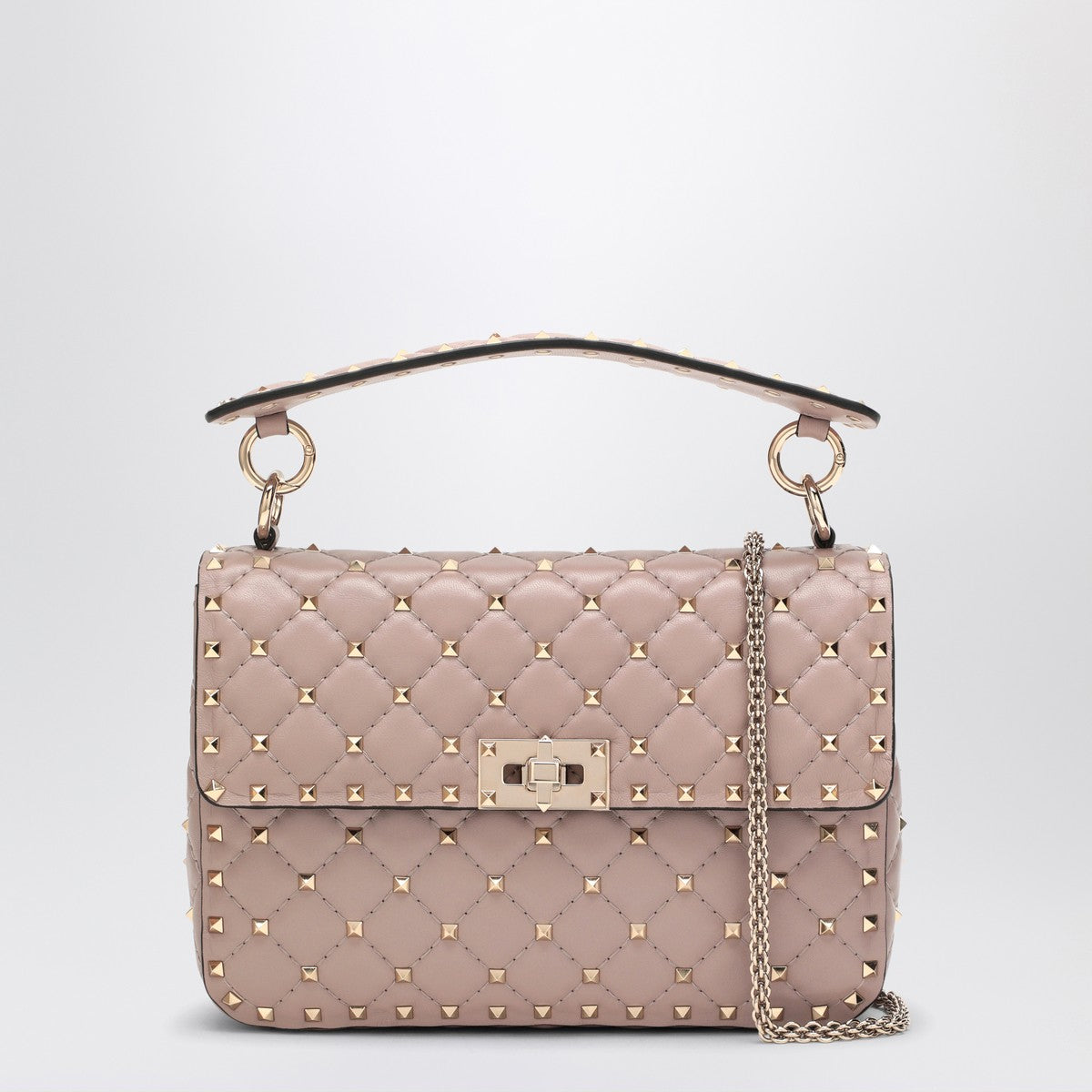 Valentino Medium Rockstud Spike Bag Pink