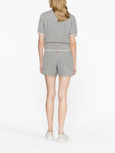 Thom Browne Checked Tweed Track Shorts Grey