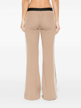 Palm Angels Flared Crochet-Knit Cotton Trousers Beige Beige