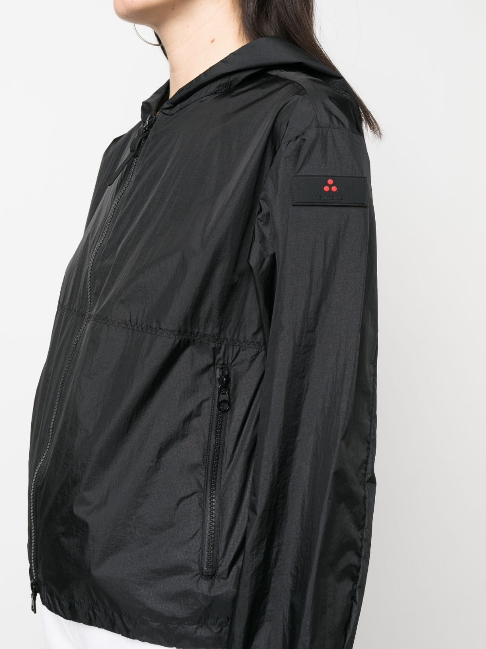 Peuterey Logo-Patch Hooded Jacket Black Black
