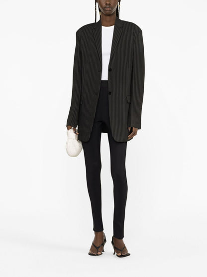Wardrobe.Nyc High-Waisted Stretch Leggings With Rear Slit Black Black