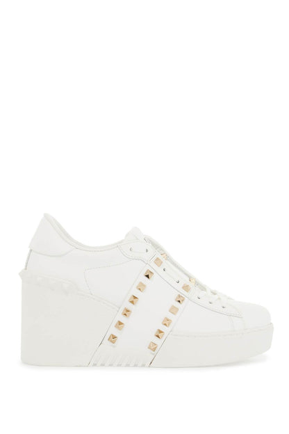 Open disco wedge sneakers