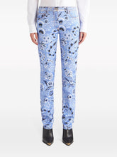 Etro Skinny Bandana Print Jeans in Clear Blue Clear Blue