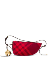 Burberry Embroidered Canvas Mini Shield Shoulder Bag Red