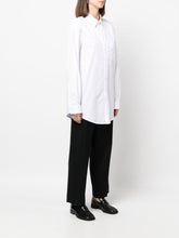 Maison Margiela Long Cotton Poplin Shirt in White White