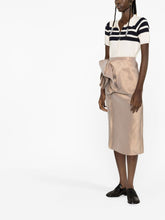 Maison Margiela Floral-Detail Draped Midi Skirt Beige