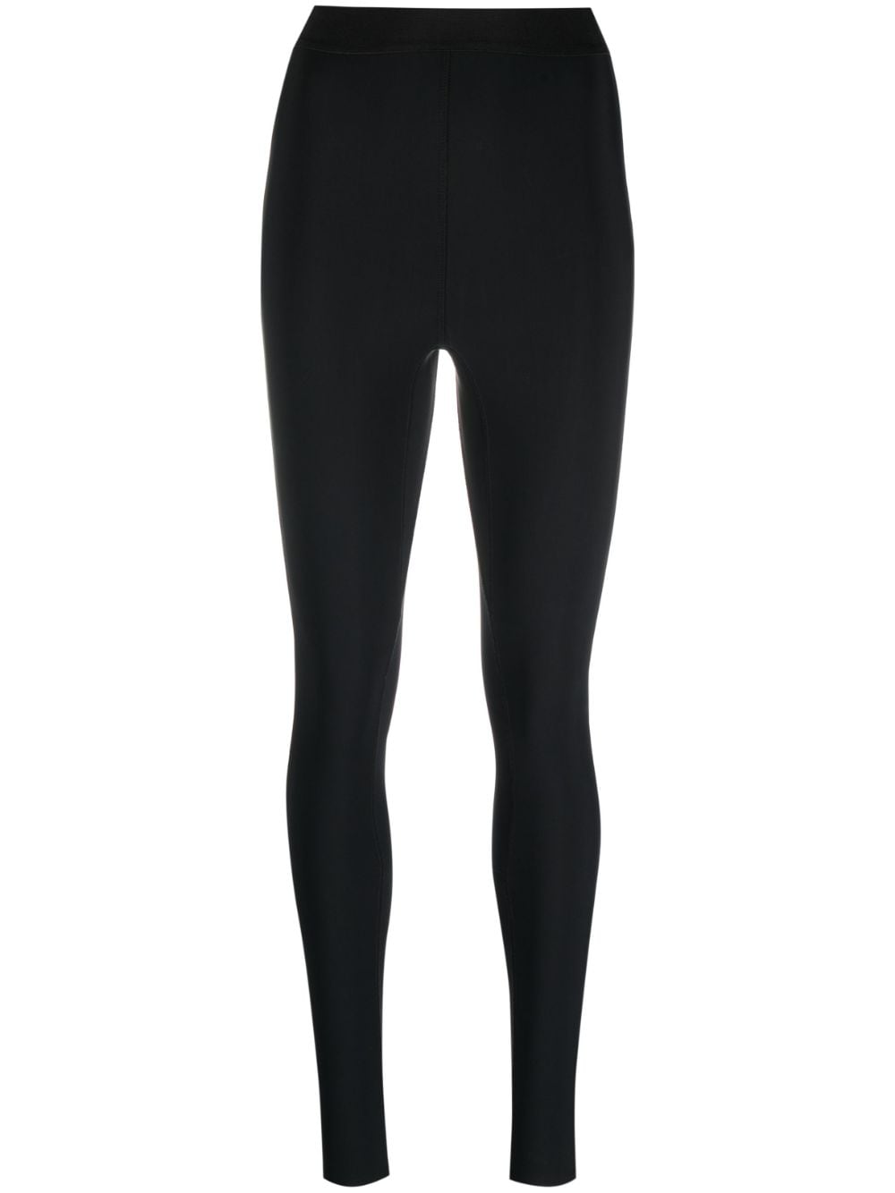 Wardrobe.Nyc High-Waisted Stretch Leggings With Rear Slit Black Black