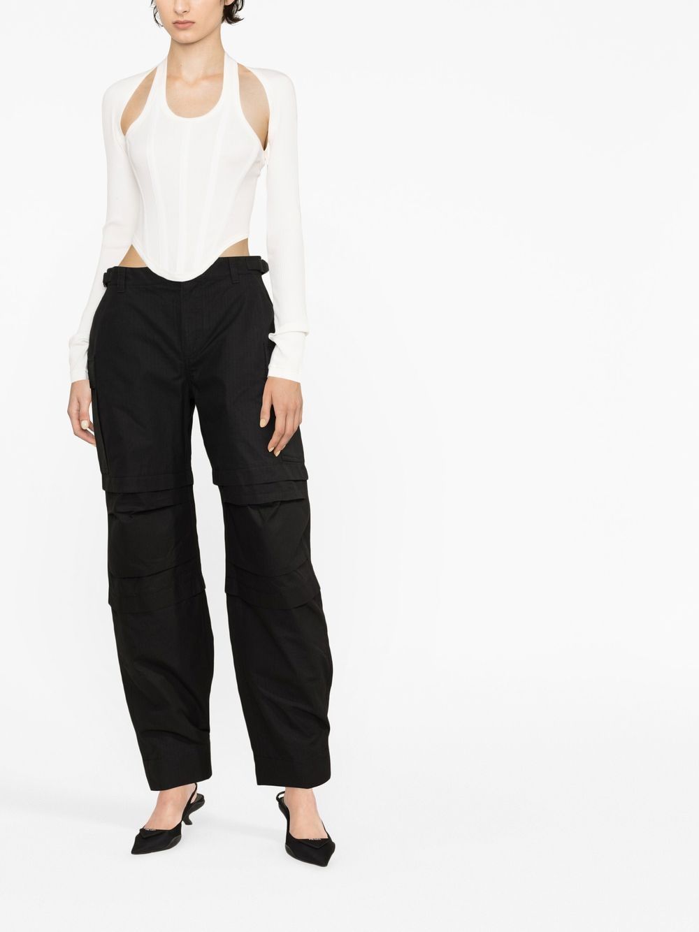 Wardrobe.Nyc Cotton Cargo Pants with Detachable Legs Black