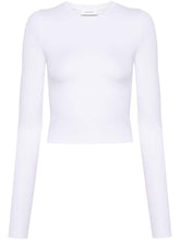 Wardrobe.Nyc Long-Sleeved Stretch-Jersey Crew-Neck Top White White