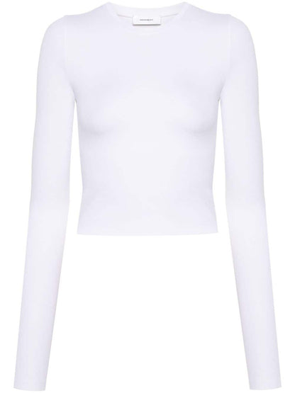 Wardrobe.Nyc Long-Sleeved Stretch-Jersey Crew-Neck Top White White