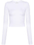 Wardrobe.Nyc Long-Sleeved Stretch-Jersey Crew-Neck Top White White