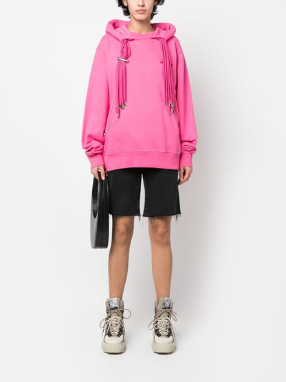 Multicord-drawstring Hoodie Pink