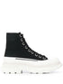 Alexander Mcqueen Tread Slick Chunky Lace-Up Platform Sneakers Black