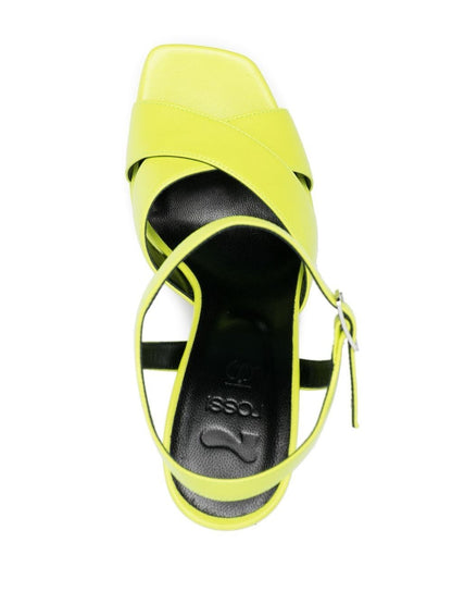 SI ROSSI Sculpted-Heel Platform Sandals Yellow