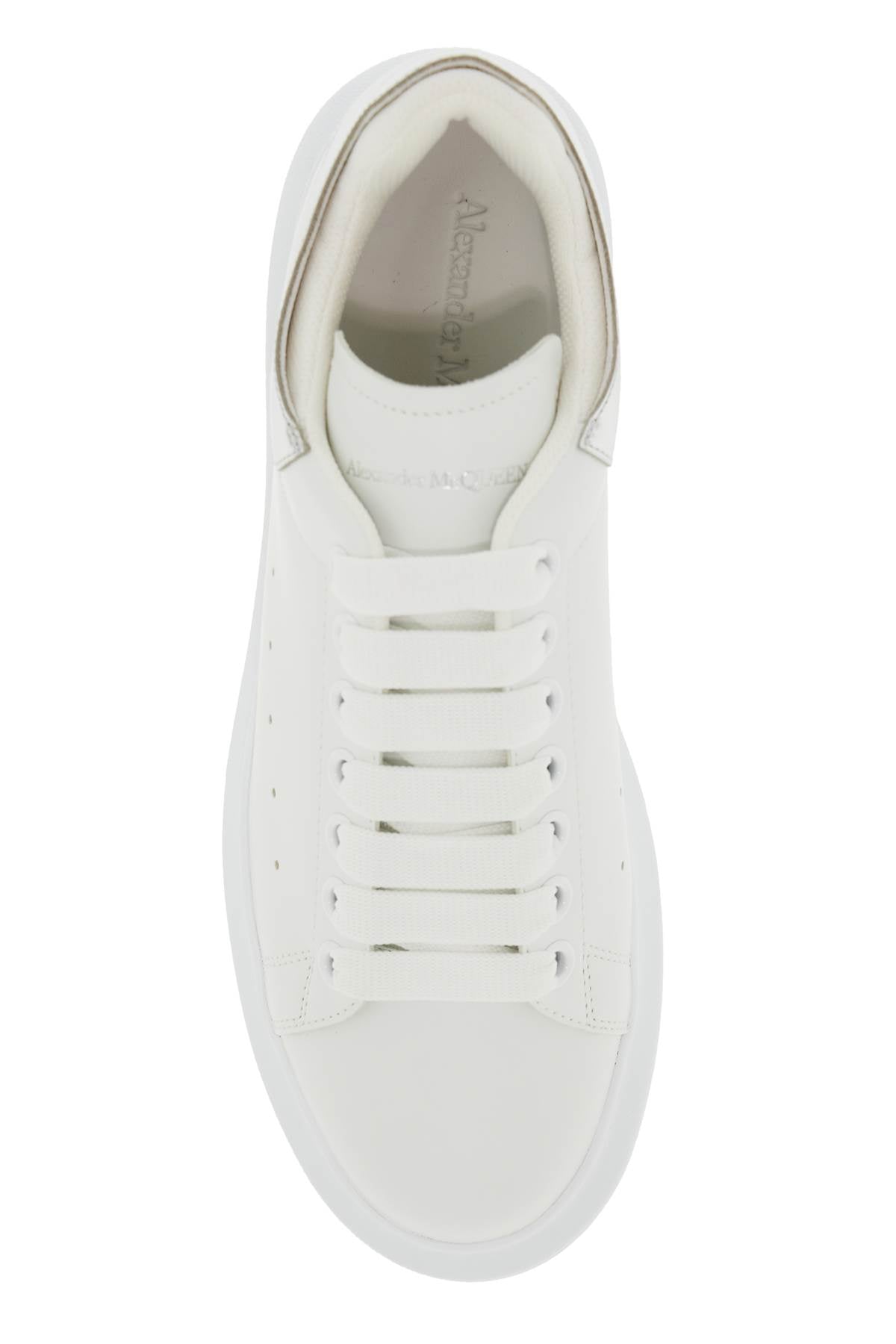 Alexander Mcqueen Silver-tone oversize sneakers