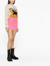 Palm Angels Stripe-Detail A-Line Cotton Mini Skirt Pink