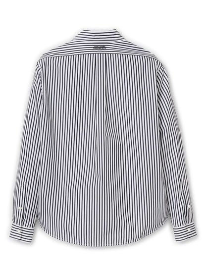 Marc Jacobs Vertical Stripe Cotton Shirt Black