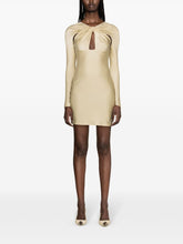 Coperni Twisted Cut-out Mini Dress Beige