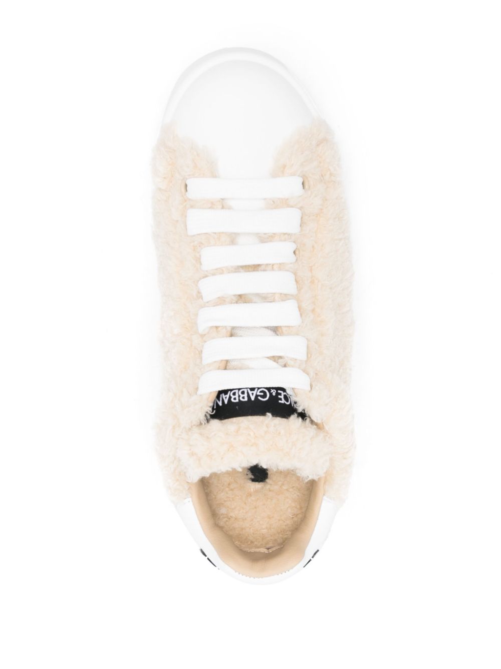 D&amp;G Fur Coated Logo Sneakers