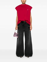 The Attico Wide-Leg Distressed Black Denim Jeans Black
