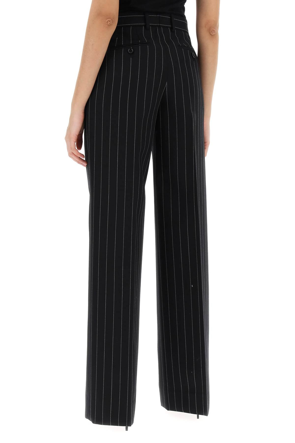 striped flare leg pants