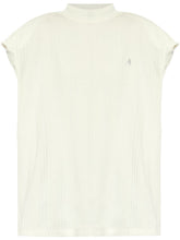 The Attico Chunky Ribbed Knit Cotton T-Shirt White