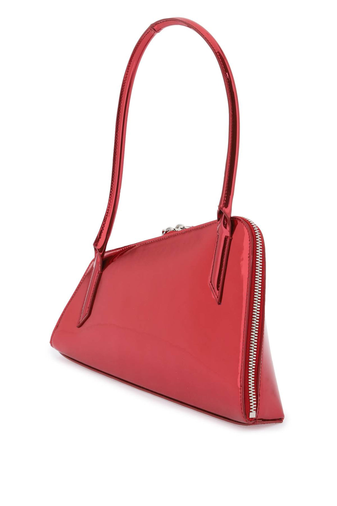 The Attico mirror-effect sunrise shoulder bag red