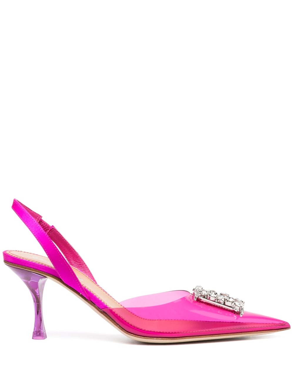 Dsquared2 80mm embellished-logo slingback pumps Pink