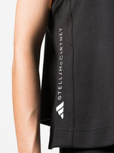 Adidas By Stella McCartney Logo-Print Organic Cotton-Blend Tank Top Black Black