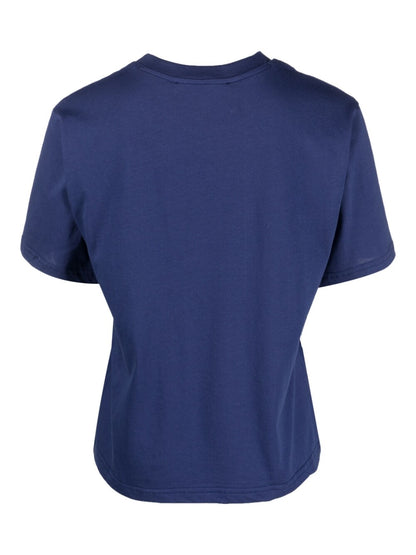 Peuterey Graffiti-Print Cotton T-Shirt Blue Blue