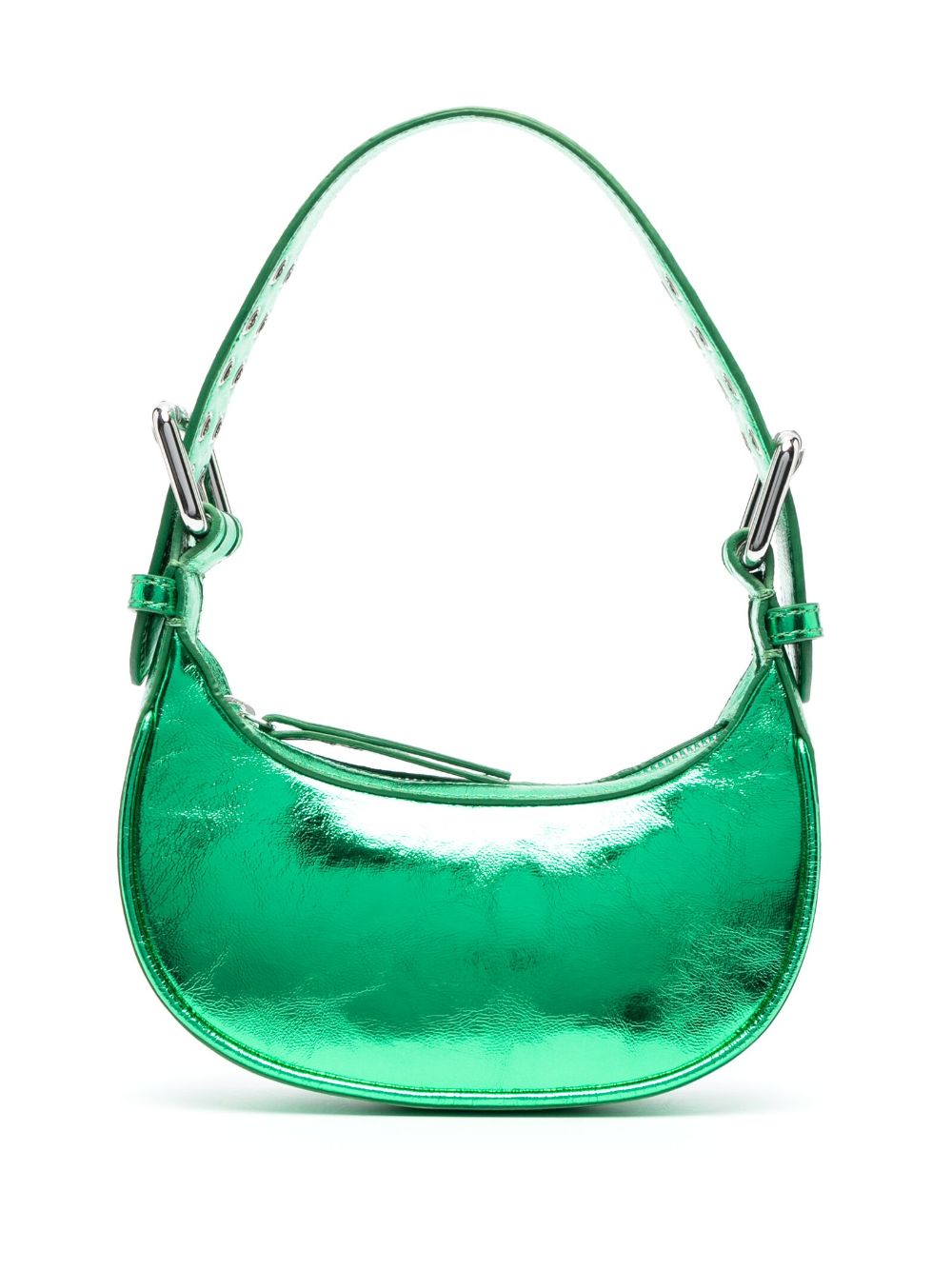By Far Metallic-Effect Shoulder Bag Green