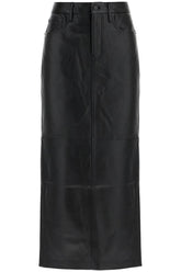 Wardrobe.Nyc leather column maxi skirt black