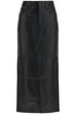 Wardrobe.Nyc leather column maxi skirt black