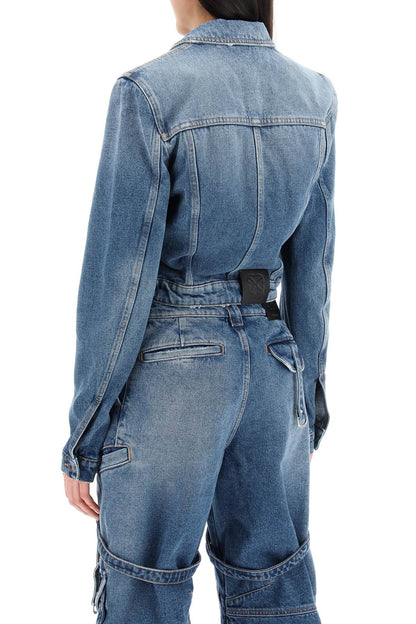 Veste en jean avec détails harnais